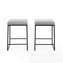 Load image into Gallery viewer, Beckett 2Pc Counter Stool Set Gray/ Matte Black - 2 Stools
