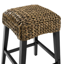 Load image into Gallery viewer, Edgewater 2Pc Backless Counter Stool Set Seagrass/Darkbrown - 2 Stools