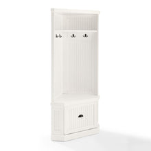 Load image into Gallery viewer, Seaside Corner Hall Tree Distressed White