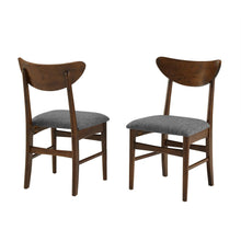 Load image into Gallery viewer, Landon 2Pc Wood Dining Chairs W/Upholstered Seat Mahogany - 2 Wood Back Chairs