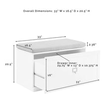 Load image into Gallery viewer, Harper Entryway Bench Gray/Creme
