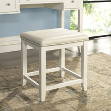 Load image into Gallery viewer, Vista Vanity Stool White/White