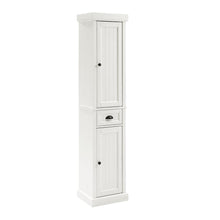 Load image into Gallery viewer, Seaside Tall Linen Cabinet Distressed White