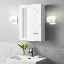 Load image into Gallery viewer, Savannah Mirrored Wall Cabinet White