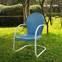 Load image into Gallery viewer, Griffith Outdoor Metal Armchair Sky Blue Gloss