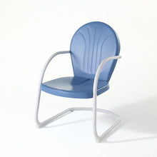 Load image into Gallery viewer, Griffith Outdoor Metal Armchair Sky Blue Gloss