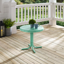 Load image into Gallery viewer, Griffith Outdoor Metal Side Table Aqua Gloss