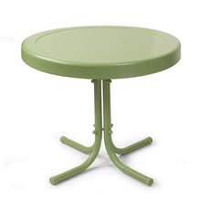 Load image into Gallery viewer, Griffith Outdoor Metal Side Table Pastel Green Satin
