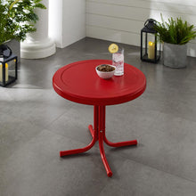 Load image into Gallery viewer, Griffith Outdoor Metal Side Table Bright Red Gloss