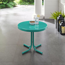 Load image into Gallery viewer, Griffith Outdoor Metal Side Table Turquoise Gloss