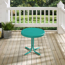 Load image into Gallery viewer, Griffith Outdoor Metal Side Table Turquoise Gloss