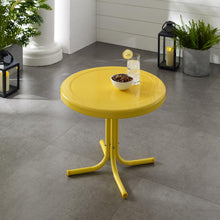 Load image into Gallery viewer, Griffith Outdoor Metal Side Table Bright Yellow Gloss