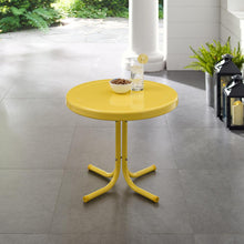 Load image into Gallery viewer, Griffith Outdoor Metal Side Table Bright Yellow Gloss