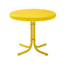 Load image into Gallery viewer, Griffith Outdoor Metal Side Table Bright Yellow Gloss