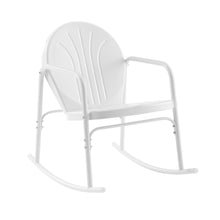 Load image into Gallery viewer, Griffith 2Pc Outdoor Metal Rocking Chair Set White Gloss - 2 Rocking Chairs