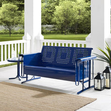 Load image into Gallery viewer, Bates Outdoor Metal Sofa Glider Navy