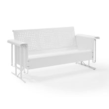 Load image into Gallery viewer, Bates Outdoor Metal Sofa Glider White