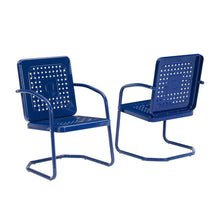 Load image into Gallery viewer, Bates 2Pc Outdoor Metal Armchair Set Navy - 2 Armchairs