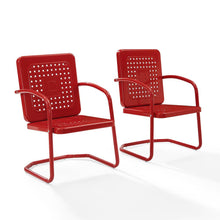 Load image into Gallery viewer, Bates 2Pc Outdoor Metal Armchair Set Red - 2 Armchairs