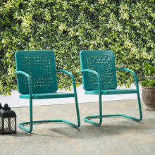 Load image into Gallery viewer, Bates 2Pc Outdoor Metal Armchair Set Turquoise - 2 Armchairs