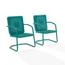 Load image into Gallery viewer, Bates 2Pc Outdoor Metal Armchair Set Turquoise - 2 Armchairs