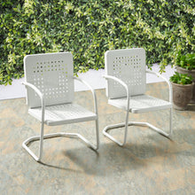 Load image into Gallery viewer, Bates 2Pc Outdoor Metal Armchair Set White - 2 Armchairs