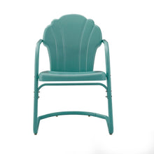 Load image into Gallery viewer, Tulip 2Pc Outdoor Metal Armchair Set Blue - 2 Chairs