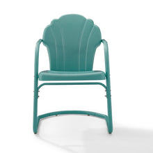 Load image into Gallery viewer, Tulip 2Pc Outdoor Metal Armchair Set Blue - 2 Chairs