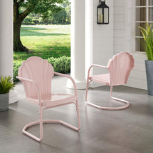 Load image into Gallery viewer, Tulip 2Pc Outdoor Metal Armchair Set Pink - 2 Chairs