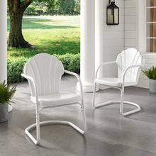 Load image into Gallery viewer, Tulip 2Pc Outdoor Metal Armchair Set White - 2 Chairs