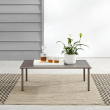Load image into Gallery viewer, Cali Bay Outdoor Metal Coffee Table Light Brown