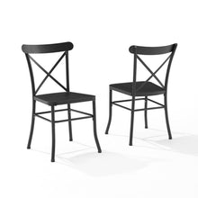 Load image into Gallery viewer, Astrid 2Pc Indoor/Outdoor Metal Dining Chair Set Matte Black - 2 Chairs