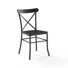 Load image into Gallery viewer, Astrid 2Pc Indoor/Outdoor Metal Dining Chair Set Matte Black - 2 Chairs