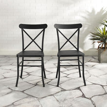 Load image into Gallery viewer, Astrid 2Pc Indoor/Outdoor Metal Dining Chair Set Matte Black - 2 Chairs