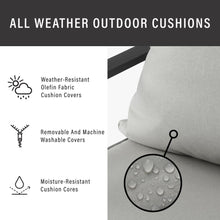 Load image into Gallery viewer, Otto 2Pc Outdoor Metal Dining Swivel Chair Set