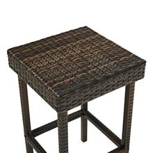 Load image into Gallery viewer, Palm Harbor 2Pc Outdoor Wicker Bar Height Bar Stool Set Brown - 2 Stools
