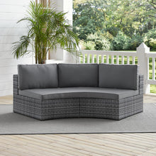 Load image into Gallery viewer, Catalina Outdoor Wicker Round Sectional Sofa Gray