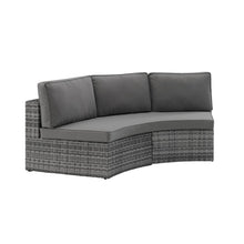 Load image into Gallery viewer, Catalina Outdoor Wicker Round Sectional Sofa Gray