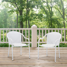 Load image into Gallery viewer, Palm Harbor 2Pc Outdoor Wicker Stackable Chair Set White - 2 Stackable Chairs
