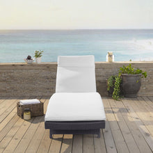 Load image into Gallery viewer, Biscayne Outdoor Wicker Chaise Lounge White/Brown