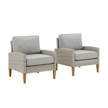 Load image into Gallery viewer, Capella Outdoor Wicker 2Pc Chair Set Gray/Acorn - 2 Armchairs