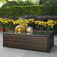 Load image into Gallery viewer, Palm Harbor Outdoor Wicker Coffee Table Brown