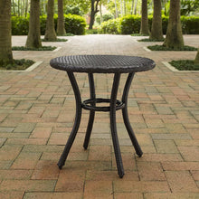 Load image into Gallery viewer, Palm Harbor Outdoor Wicker Round Side Table Brown
