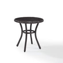 Load image into Gallery viewer, Palm Harbor Outdoor Wicker Round Side Table Brown