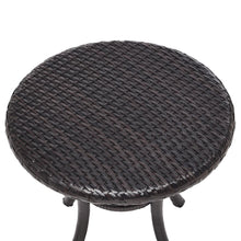 Load image into Gallery viewer, Palm Harbor Outdoor Wicker Round Side Table Brown