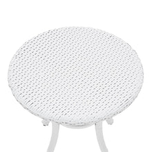 Load image into Gallery viewer, Palm Harbor Outdoor Wicker Round Side Table White