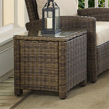 Load image into Gallery viewer, Bradenton Outdoor Wicker Rectangular Side Table Weathered Brown
