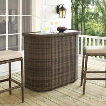 Load image into Gallery viewer, Bradenton Outdoor Wicker Bar Weathered Brown