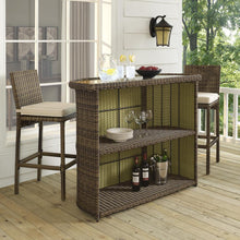 Load image into Gallery viewer, Bradenton Outdoor Wicker Bar Weathered Brown