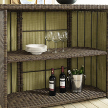 Load image into Gallery viewer, Bradenton Outdoor Wicker Bar Weathered Brown